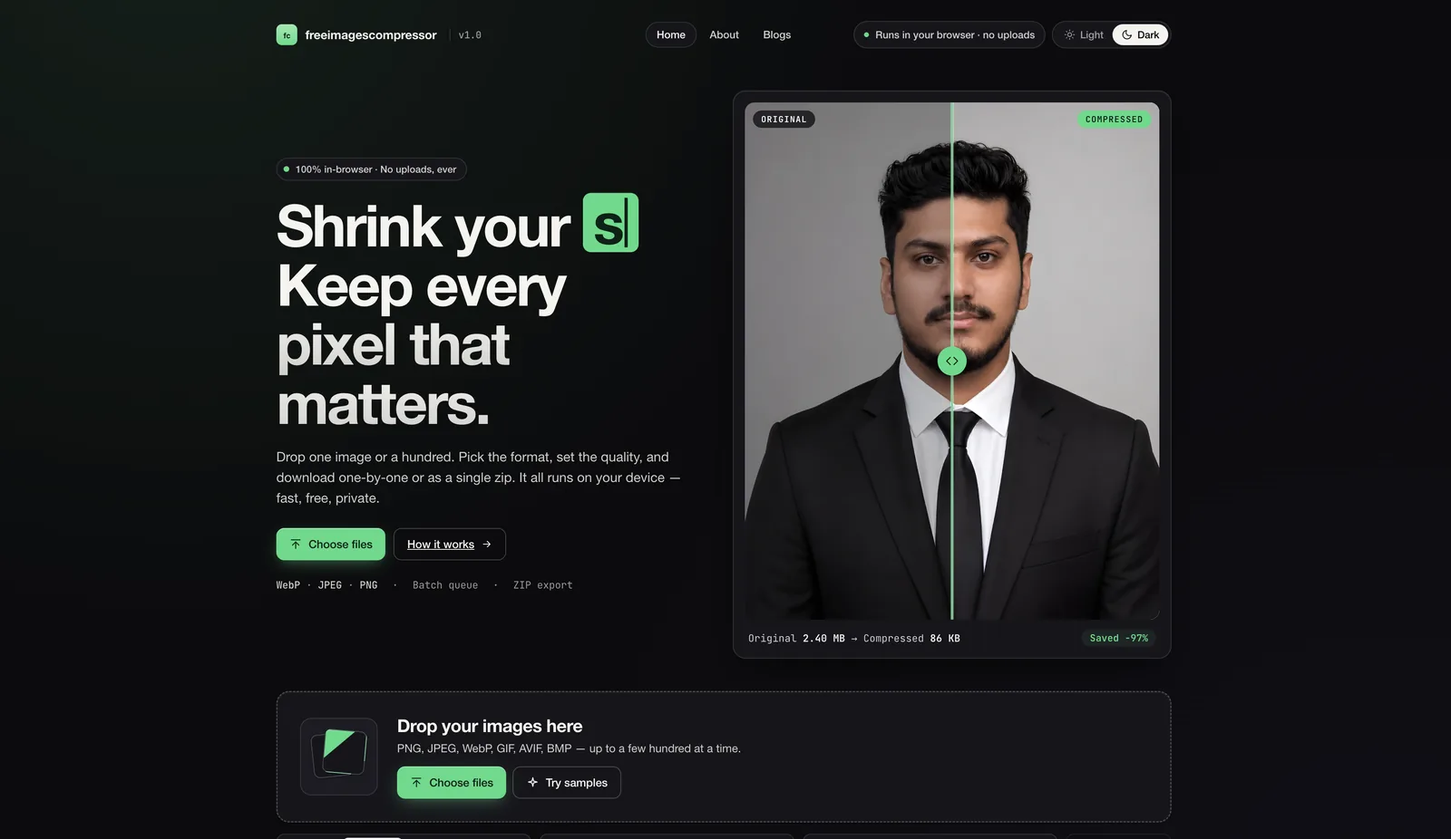 Free Images Compressor screenshot 1